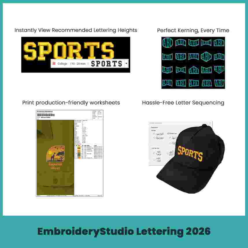 EmbroideryStudio Lettering 2026